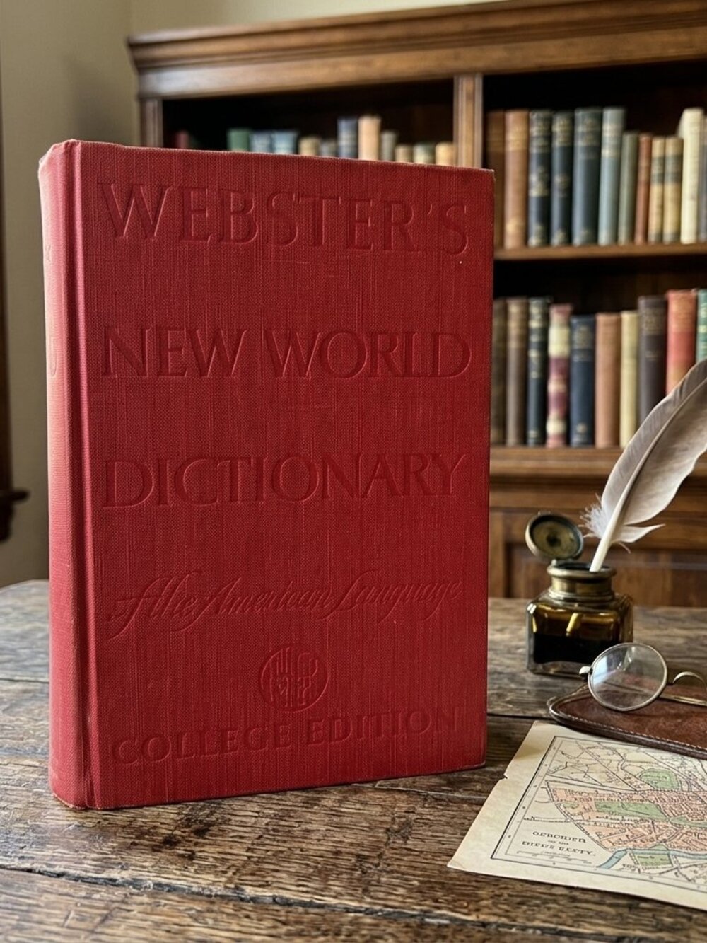 Vintage Webster’s New World Dictionary 1962 College Edition Red Hardcover Book